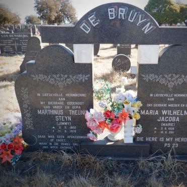BRUYN Marthinus Theunis Steyn, de 1922-1979 &amp; Maria Wilhelmina Jacoba 1926-2011