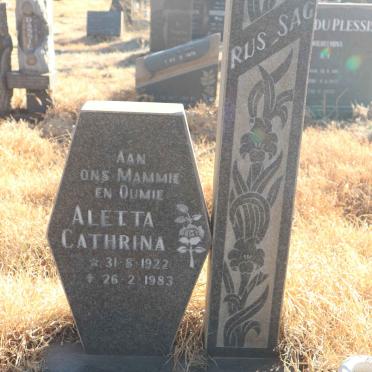 BRUYN Aletta Cathrina, du 1922-1983