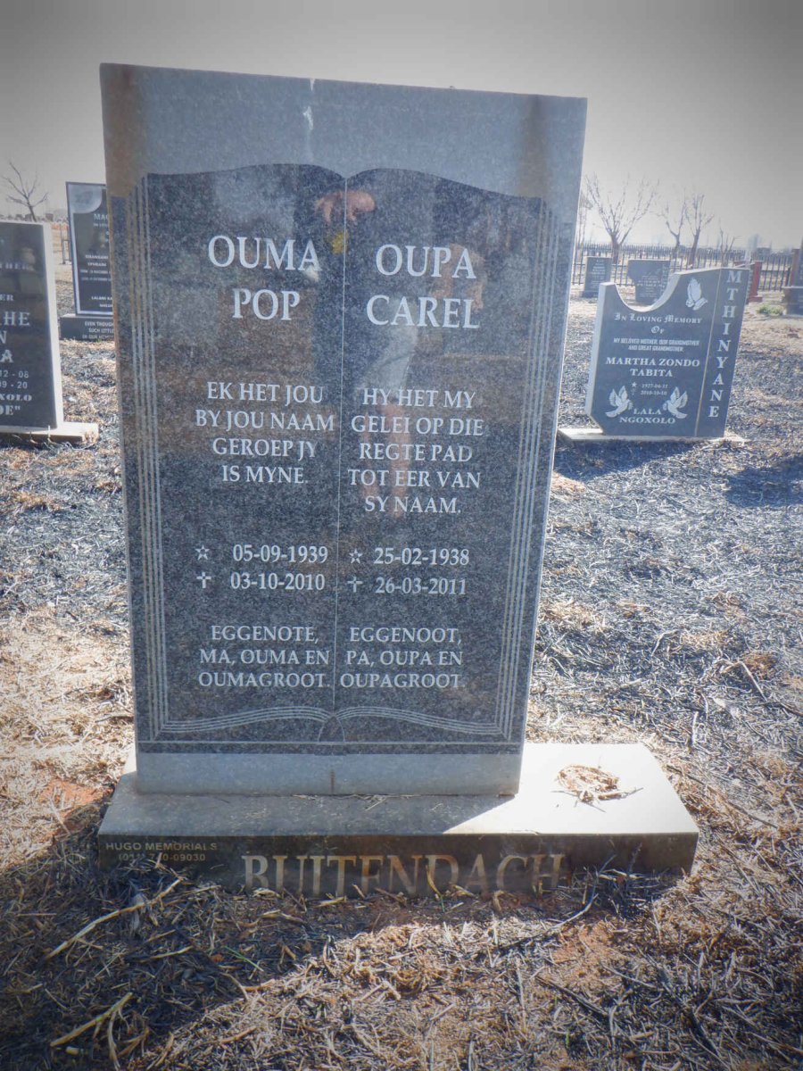 BUITENDACH Carel 1938-2011 &amp; Pop 1939-2010
