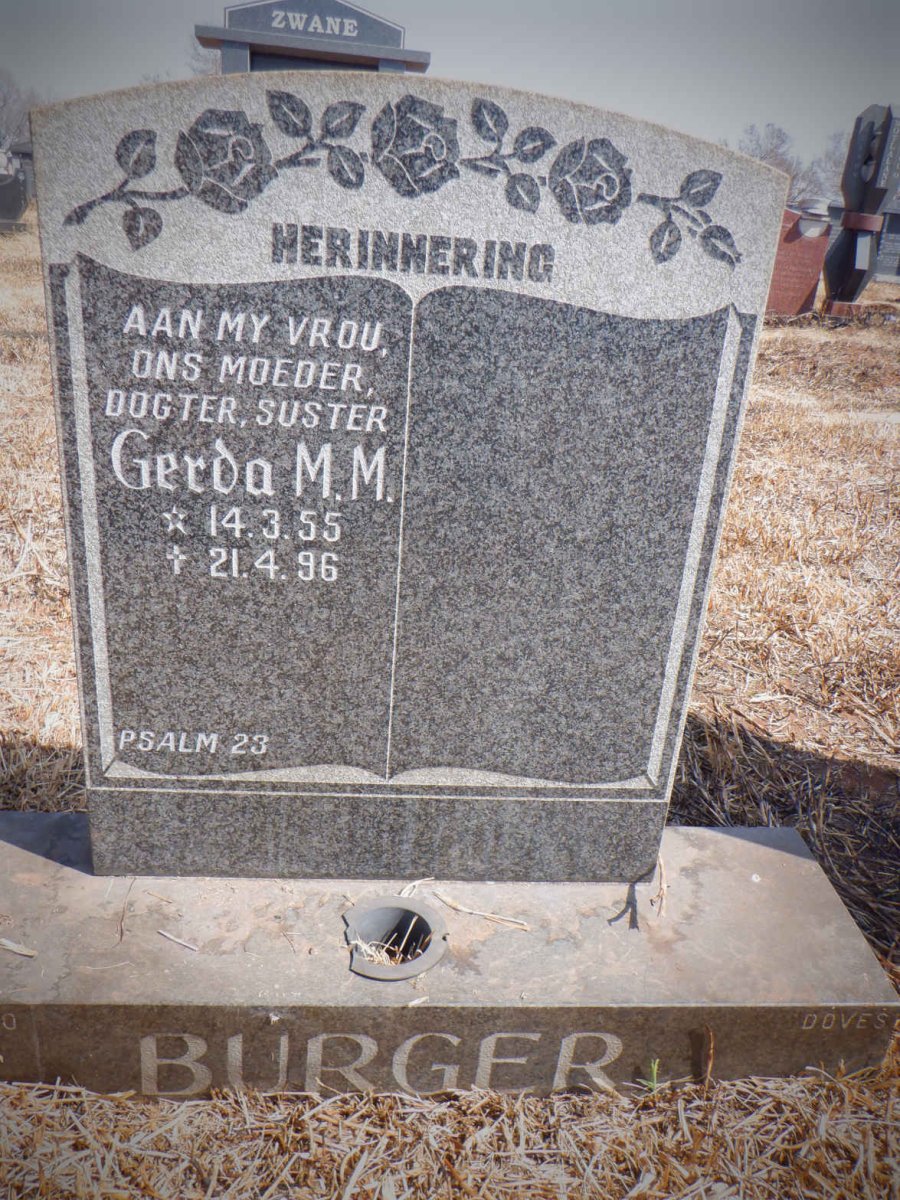 BURGER Gerda M.M. 1955-1996