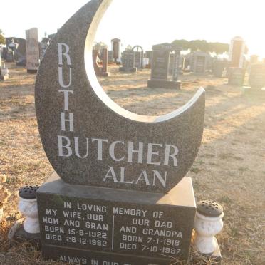 BUTCHER Alan 1918-1987 &amp; Ruth 1922-1982