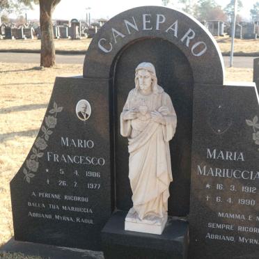 CANEPARO Mario Francesco 1906-1977 &amp; Maria Mariuccia 1912-1990