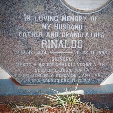 CANTALUPO Rinaldo 1939-1998 &amp; Maria Alice 1942-2020