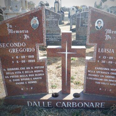 CARBONARE Secondo Gregorio, DALLE 1919-1994 &amp; Maria Luisia 1921-1996