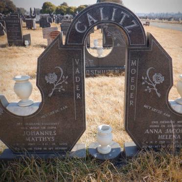 CALITZ Johannes Matthys 1917-1986 &amp; Anna Jacomina Helena 1918-1996