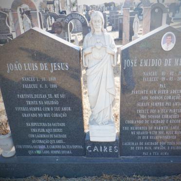 CAIRES João Luis de Jesus 1948-1996 :: CAIRES José Emidio de Mendoca 1971-2002