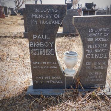 CINDI Paul Bigboy 1944-1994 &amp; Phindile 1943-2008