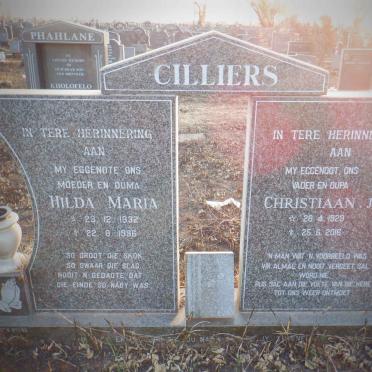 CILLIERS Christiaan J. 1929-2016 &amp; Hilda Maria 1932-1996