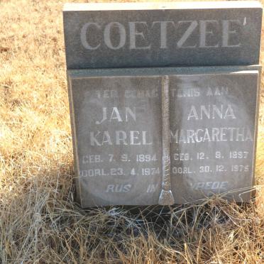 COETZEE Jan Karel 1894-1974 &amp; Anna Margaretha 1897-1975