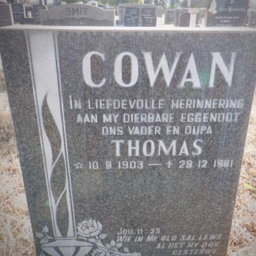COWAN Thomas 1903-1981