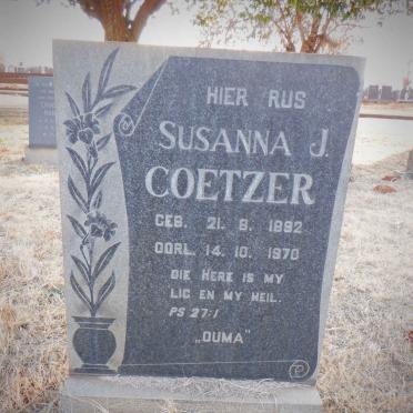 COETZER Susanna J. 1892-1970