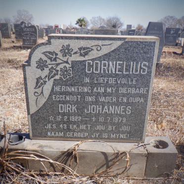 CORNELIUS Dirk Johannes 1922-1979