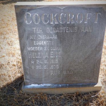 COCKROFT Helena E.M. 1913-1973