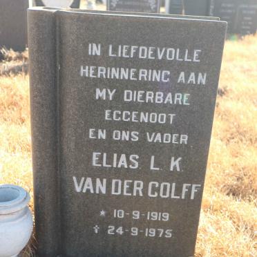 COLFF Elias L.K., van der 1919-1975