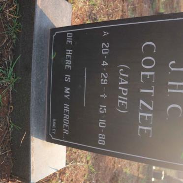 COETZEE J.H.C. 1929-1988