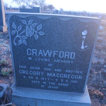CRAWFORD Gregory Macgregor 1977-1981