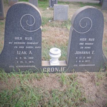 CRONJE Izak A. 1912-1971 &amp; Johanna E. 1913-1977