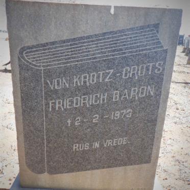 CROTS Friedrich Baron, VON KROTS -1973