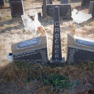 CROESER Jacob Marthinus 1928-1982 &amp; Maria F.J. 1930-