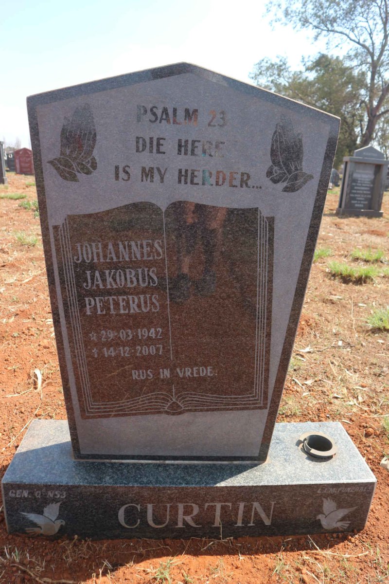 CURTIN Johannes Jakobus Peterus 1942-2007