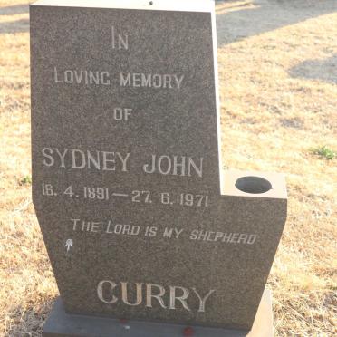 CURRY Sydney John 1891-1971