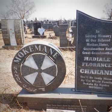 CHAKANE Madiale Florance 1938-2017 :: MOKEMANE Sandy Glen 1976-