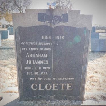 CLOETE Abraham Johannes -1970