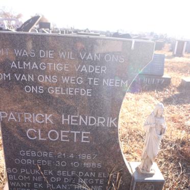 CLOETE Patrick Hendrik 1967-1985