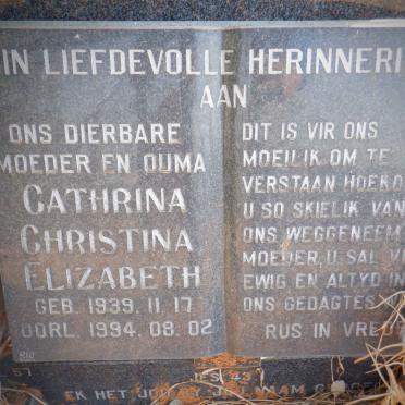 CLOETE Cathrina Christina Elizabeth 1939-1994