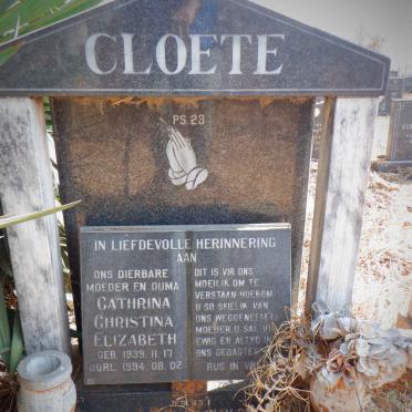 CLOETE Cathrina Christina Elizabeth 1939-1994