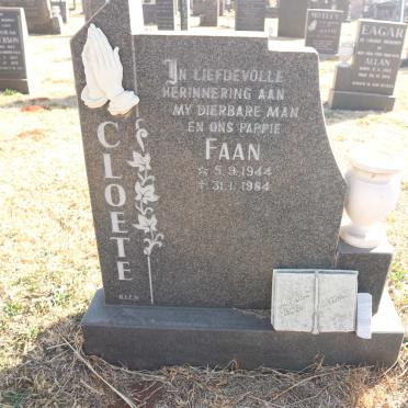 CLOETE Faan 1944-1984
