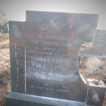 DANEEL Aletta Wilhelmina 1914-1996