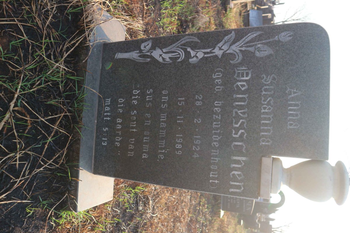 DENYSSCHEN Anna Susanna nee BEZUIDENHOUT 1924-1989