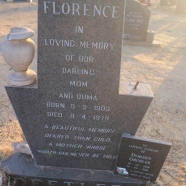 DEETLEFS Florence 1903-1979 :: GROBLER Doreen 1938-2001