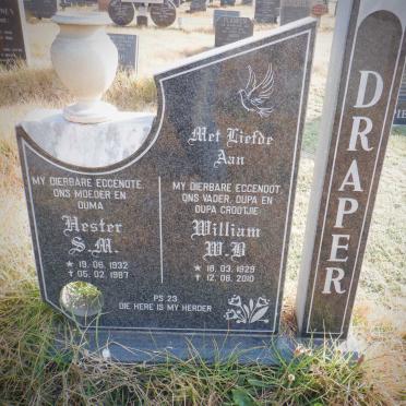 DRAPER William W.B. 1929-2010 &amp; Hester S.M. 1932-1987