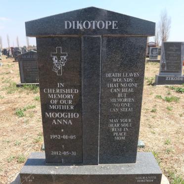 DIKOTOPE Moogho Anna 1952-2012