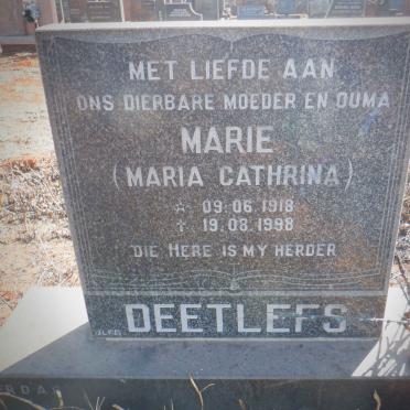 DEETLEFS Maria Cathrina 1918 1998