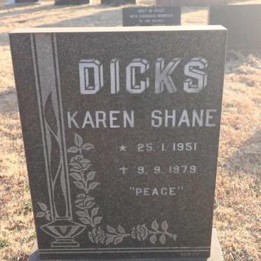 DICKS Karen Shane 1951-1979
