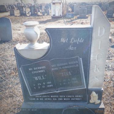 DICKS Will 1911-1999 &amp; Tina 1915-2000