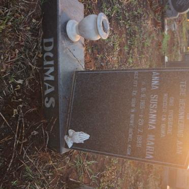 DUMAS Anna Susanna Maria 1915-1989