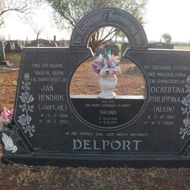 DELPORT Jan Hendrik 1918-1992 &amp; Ockertina Philippina 1921-1990 :: DELPORT Theunis 1956-1997