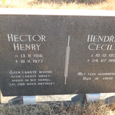 DENTON Hector Henry 1916-1997 &amp; Hendrina Cecilia 1921-1998