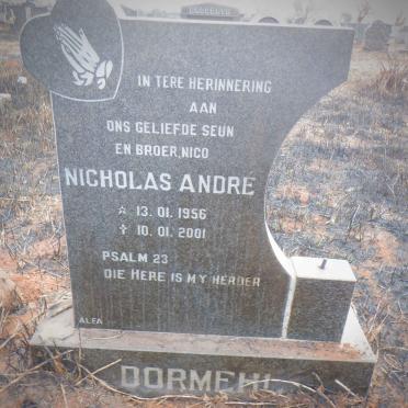 DORMEHL Nicholas André 1956-2001