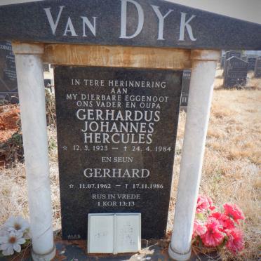 DYK Gerhardus Johannes Hercules, van 1923-1984 :: VAN DYK Gerhard 1962-1986