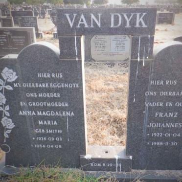 DYK Franz Johannes, van 1922-1988 &amp; Anna Magdalena Maria SMITH 1926-1984