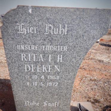 DEEKEN Rita F.H. 1958-1972