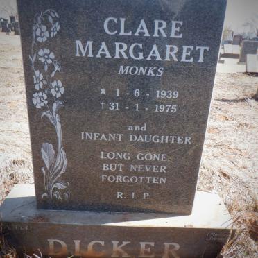DICKER Clare Margaret 1939-1975