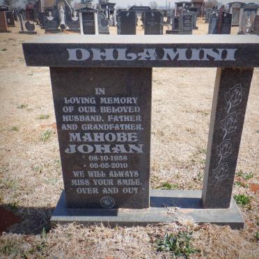 DHLAMINI Mahobe Johan 1958-2010