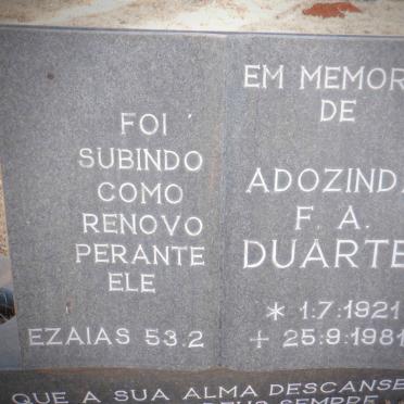 DUARTE Adozinda F.A. 1921-1981