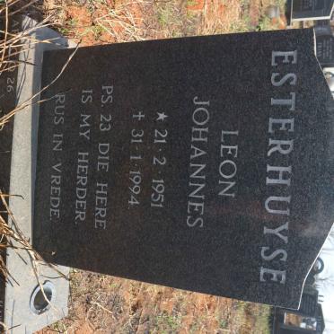 ESTERHUYSE Leon Johannes 1951-1994